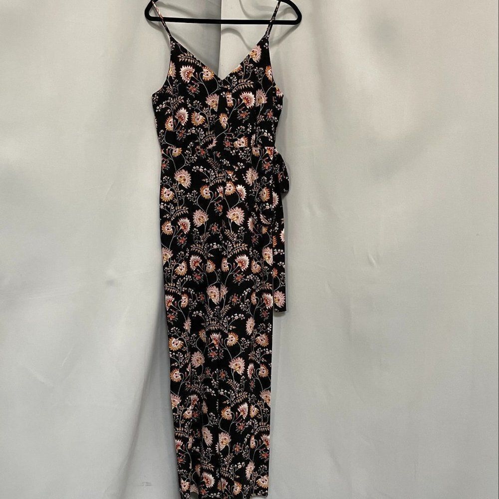 1 State Wanderlust Floral Sleeveless Jumpsuit Wide Leg Pockets